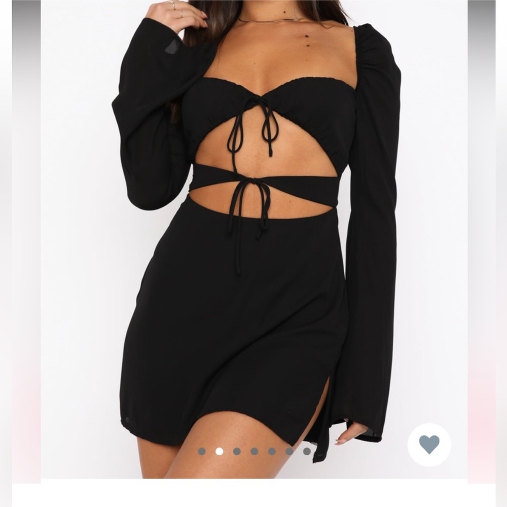 White Fox black Unpredictable love mini dress